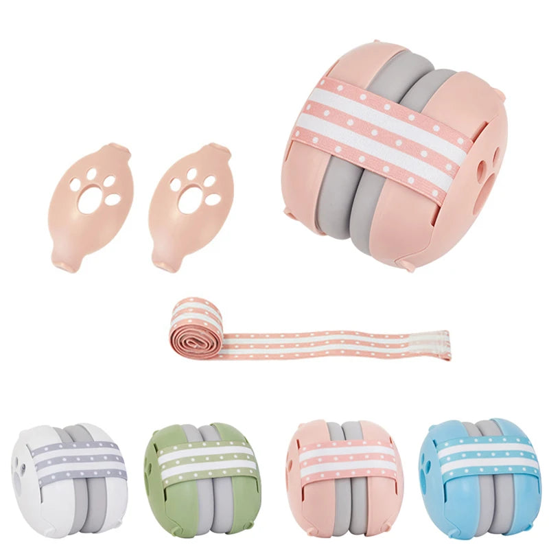 Baby Ear Protection for Babies Toddlers Elastic Noise Reduction Earmuffs Baby Headphones against Hearing Damage Improves Sleep